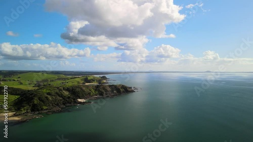 Aerial view of Coopers Beach, Doubtless Bay - New Zealand