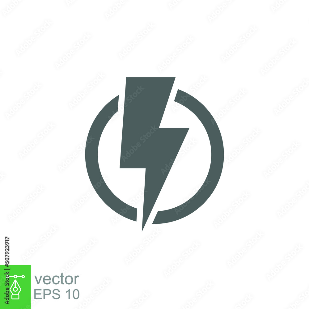 Power icon. Lightning, bolt, energy and thunder electric concept. Vector illustration isolated. EPS 10. Power icon. Lightning, bolt, energy and thunder electric concept. Vector illustration isolated. EPS 10.