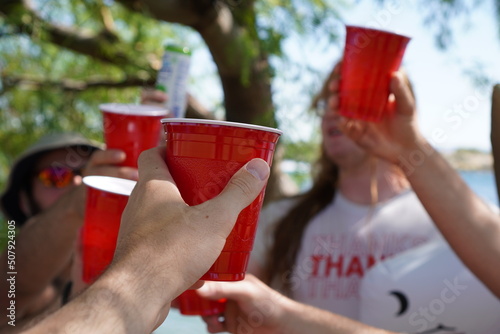 Cheering with the red cups