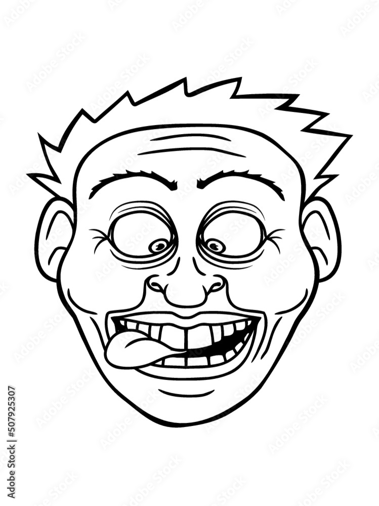 Gesicht Verrückter Clown Gesicht Verrückter Clown