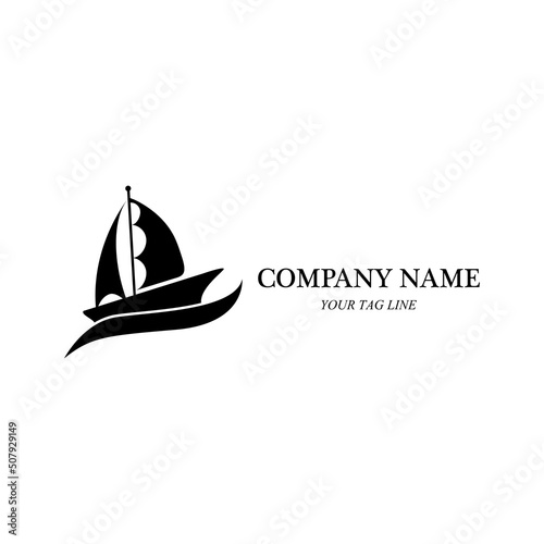 Wallpaper Mural sailing boat logo and symbol vector