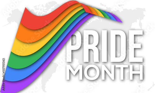LGBTQ celebration happy pride month. Lgbt rainbow sign pride celebration concept for banner, poster, card and background design.