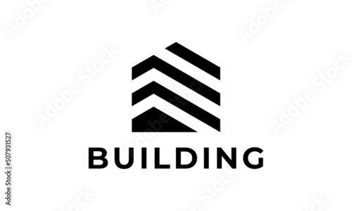 building logo design icon vector. real estate, construction, apartment modern concept.