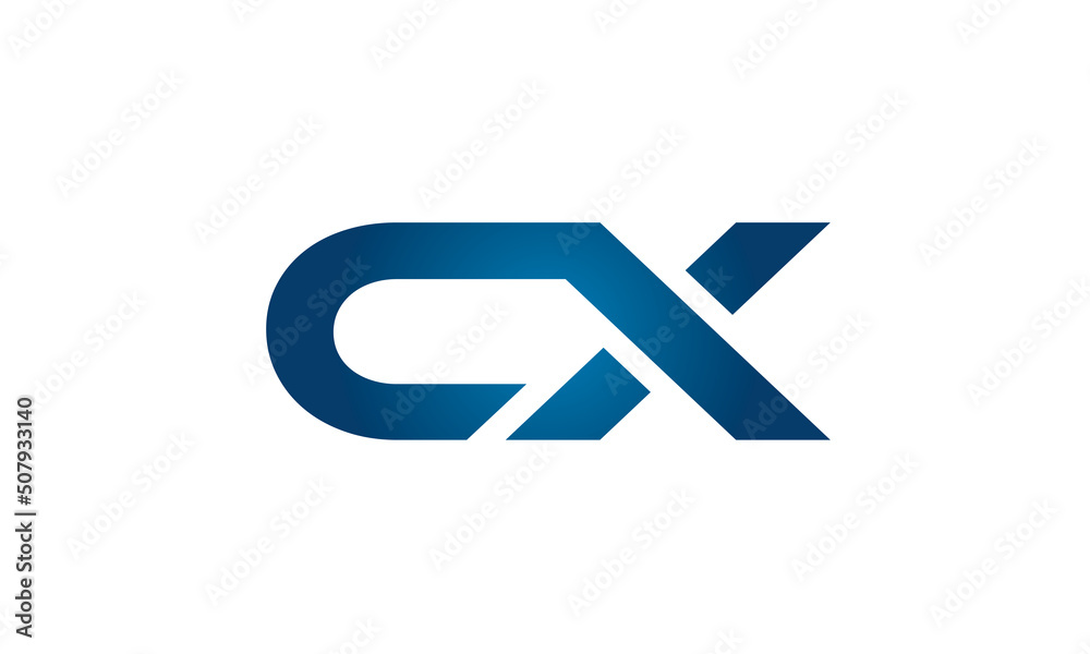 CX linked letters logo icon CX linked letters logo icon