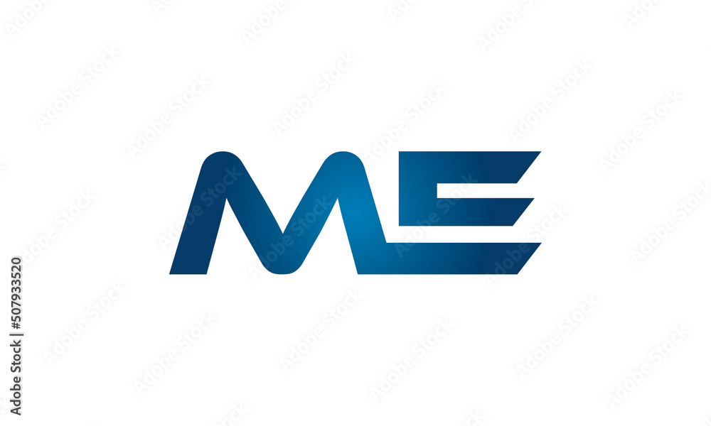 ME linked letters logo icon ME linked letters logo icon