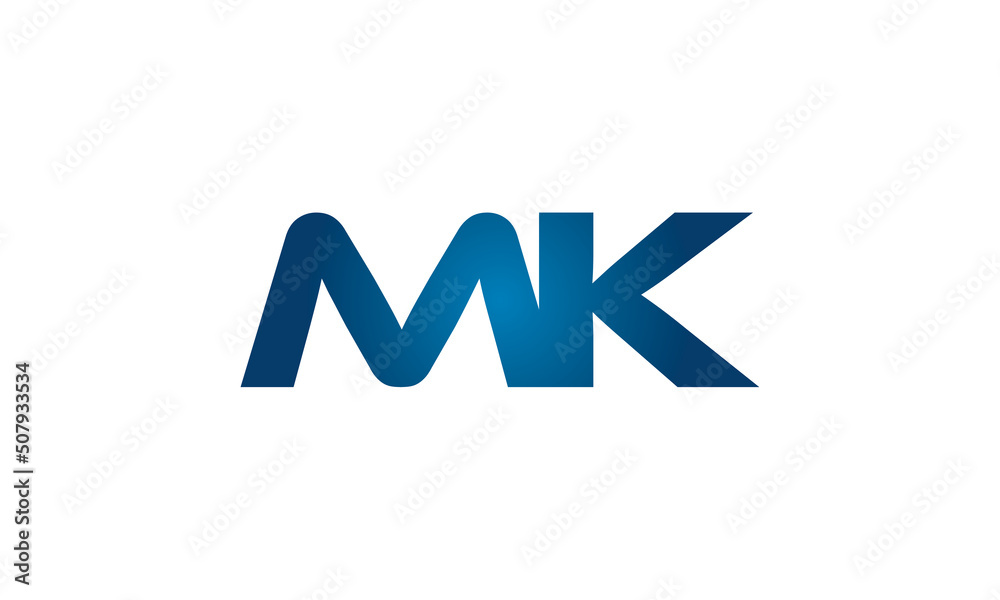 MK linked letters logo icon