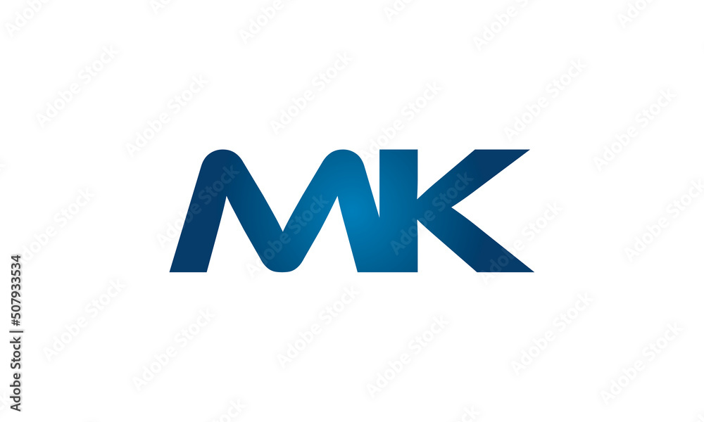 MK linked letters logo icon MK linked letters logo icon