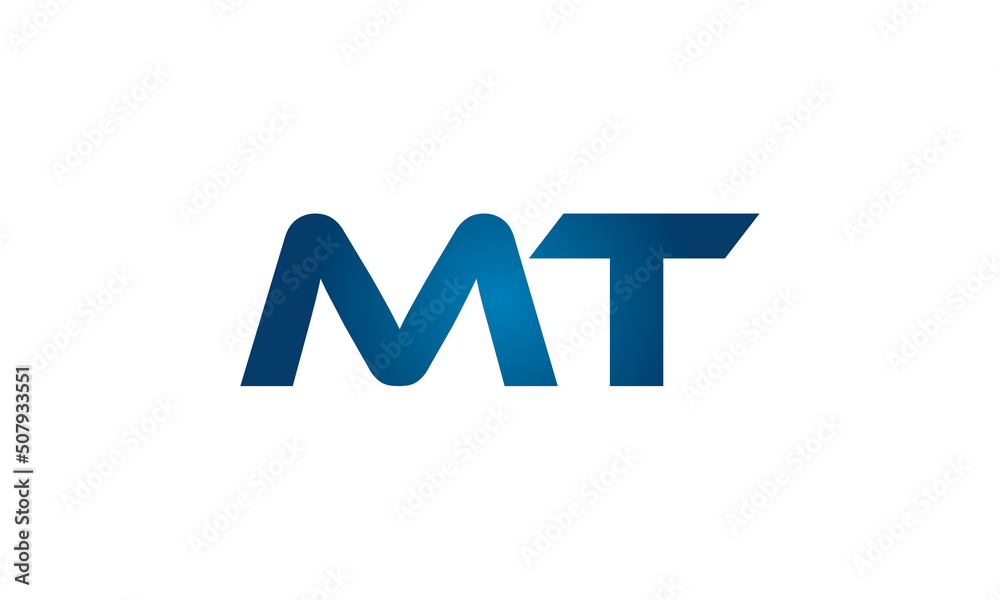 MT linked letters logo icon
