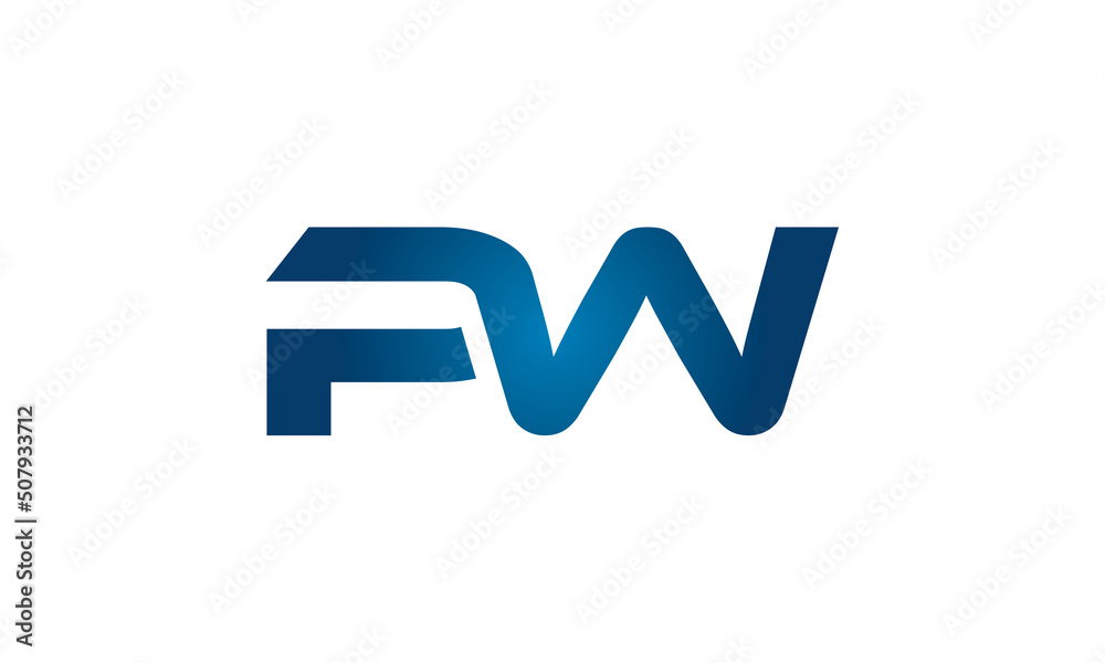 PW linked letters logo icon PW linked letters logo icon