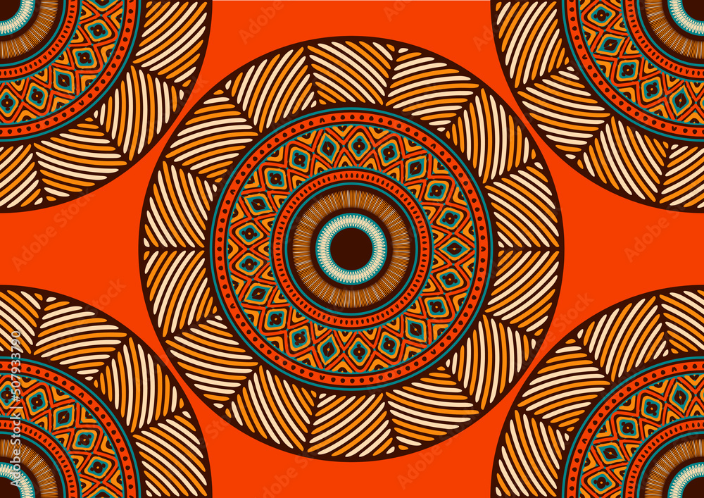 african abstract ethnic seamless pattern vibrant colours, textile art, hand-draw line art image and background, fashion artwork for Fabric print, Scarf, Shawl, Carpet, Kerchief, Handkerchief