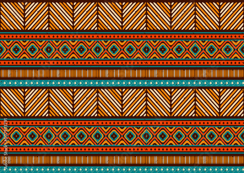 african abstract ethnic seamless pattern vibrant colours, textile art, hand-draw line art image and background, fashion artwork for Fabric print, Scarf, Shawl, Carpet, Kerchief, Handkerchief