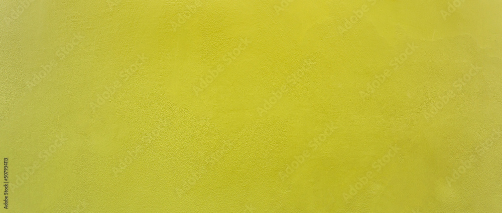 Obraz premium Yellow color old grunge wall concrete texture as background, Wide banner