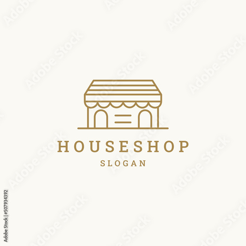 House shop logo icon design template vector illustration