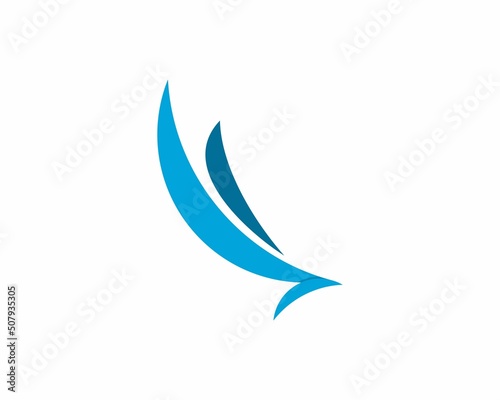 Abstract logo shape wings vector