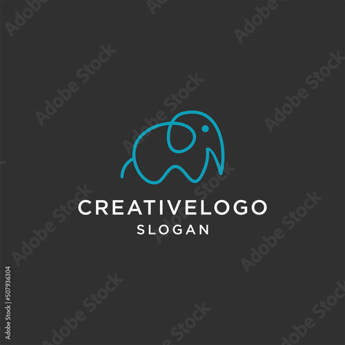 Elephant logo icon design template 