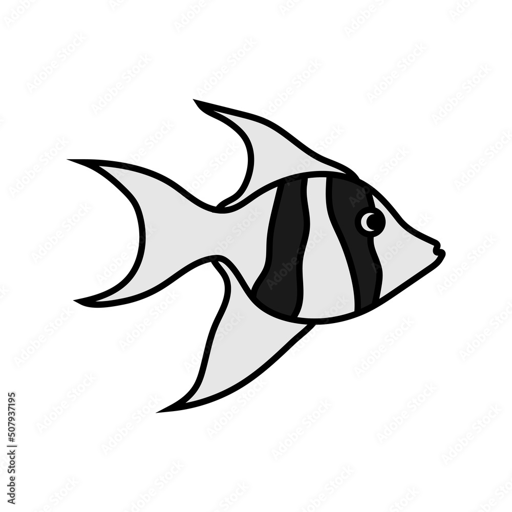 angelfish icon design template vector illustration angelfish icon design template vector illustration