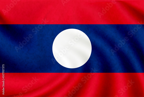 ラオス　 国　旗　アイコン