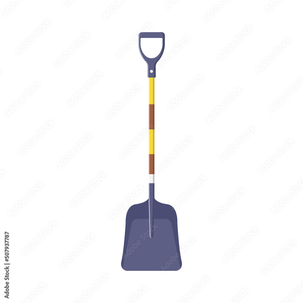 Shovel Flat Illustration. Clean Icon Design Element on Isolated White Background