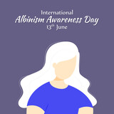 Vector illustration concept of International Albinism Awareness Day banner