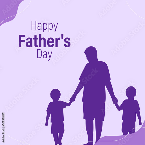 Vector illustration concept of Happy Fathers day greeting