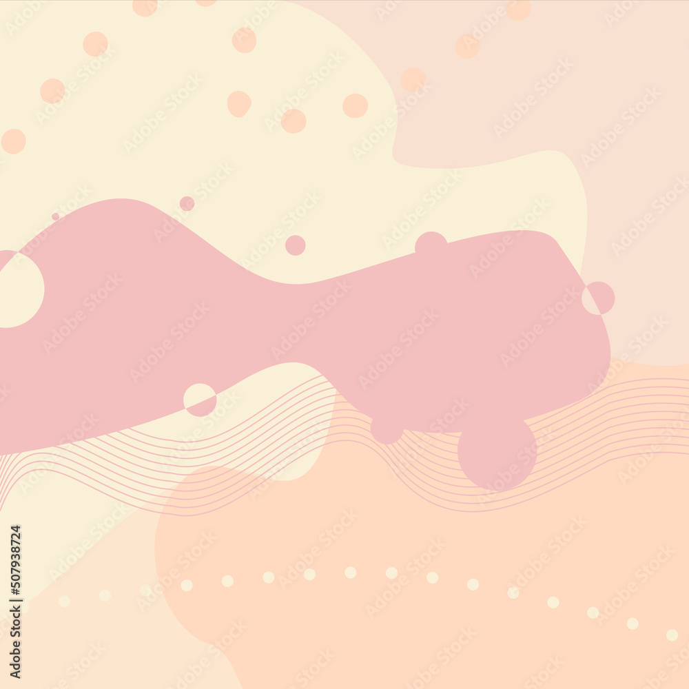 Abstract Flat Styled Splatting Collage Texture, Pastel Red and Beige