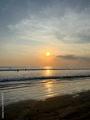 sunset on the beach