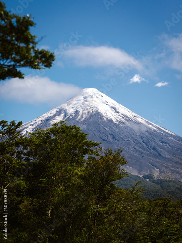 Volca Osorno desde Saltos del Peteohué photo