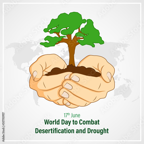 Vector illustration of World Day to Combat Desertification and Drought banner
