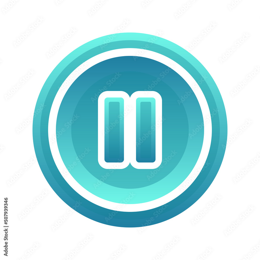 pause coin logo gradient design template icon pause coin logo gradient design template icon