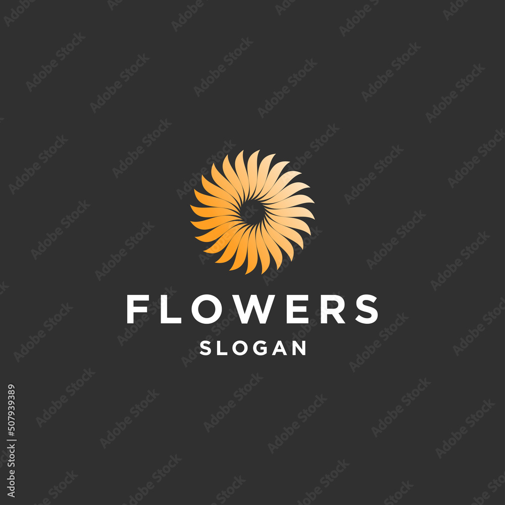 Flowers  logo template vector illustration design