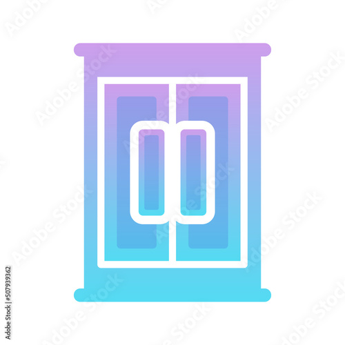 pause furniture logo gradient design template icon