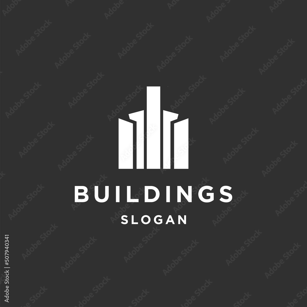 Building logo template vector illustration design