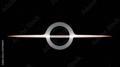 A blackhole with star field in background (3D Rendering)