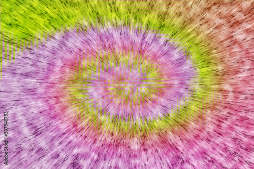 Fashionable colorful pink and green retro abstract tie dye swirl design