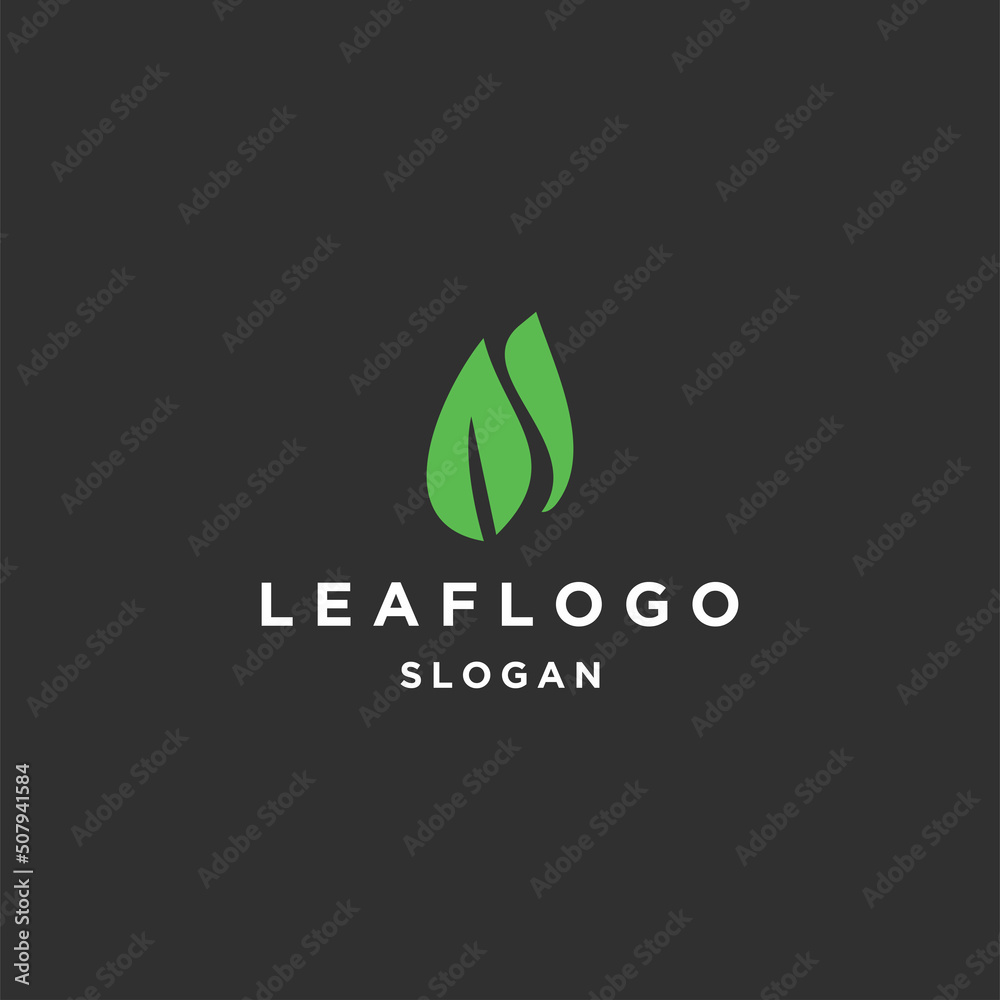 Leaf logo template vector illustration design