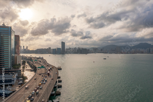 the Island Eastern Corridor at hong kong 28 May 2022 photo