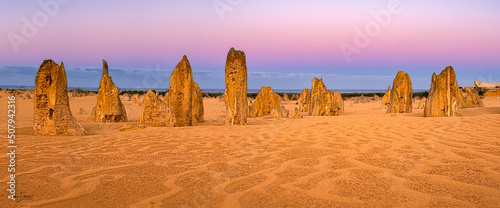 Located at the southern gateway to Australia's Coral Coast, along the Indian Ocean Drive, the Pinnacles Desert of Nambung National Park is one of the major natural attractions in Western Australia