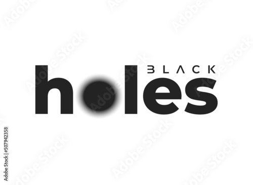 black holes logotype design idea