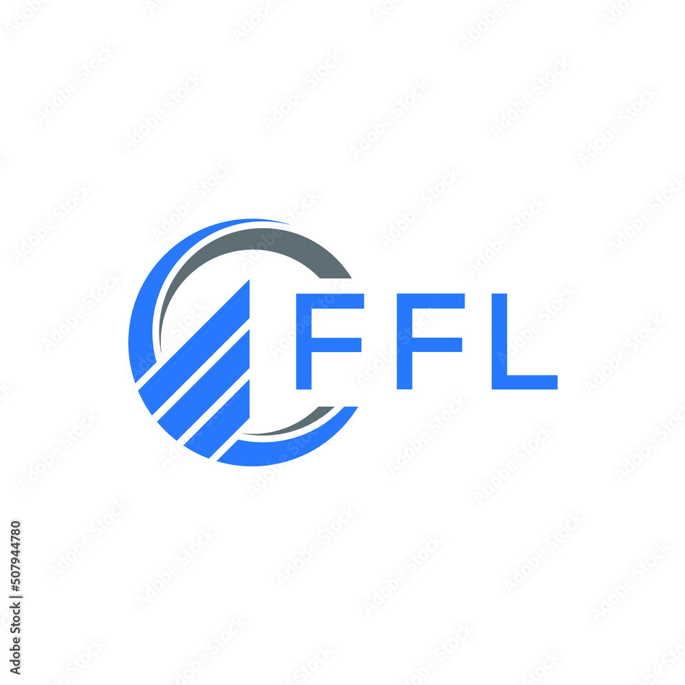 Obraz premium FFL technology letter logo design on white background. FFL creative initials technology letter logo concept. FFL technology letter design.