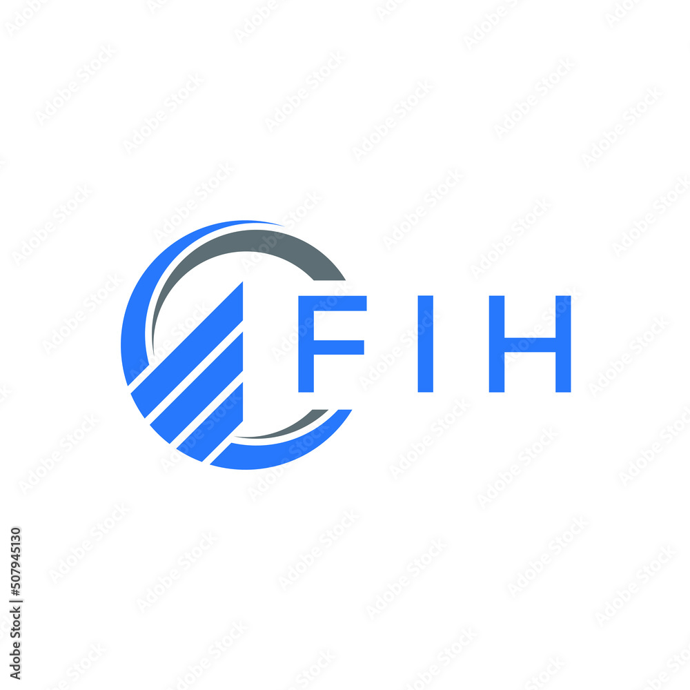 FIH Flat accounting logo design on white background. FIH creative initials Growth graph letter logo concept. FIH business finance logo design. FIH Flat accounting logo design on white background. FIH creative initials Growth graph letter logo concept. FIH business finance logo design.