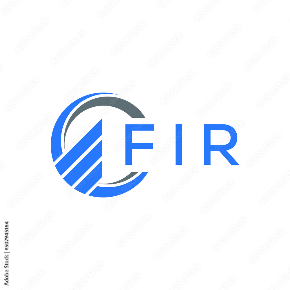 FIR Flat accounting logo design on white background. FIR creative initials Growth graph letter logo concept. FIR business finance logo design. FIR Flat accounting logo design on white background. FIR creative initials Growth graph letter logo concept. FIR business finance logo design.