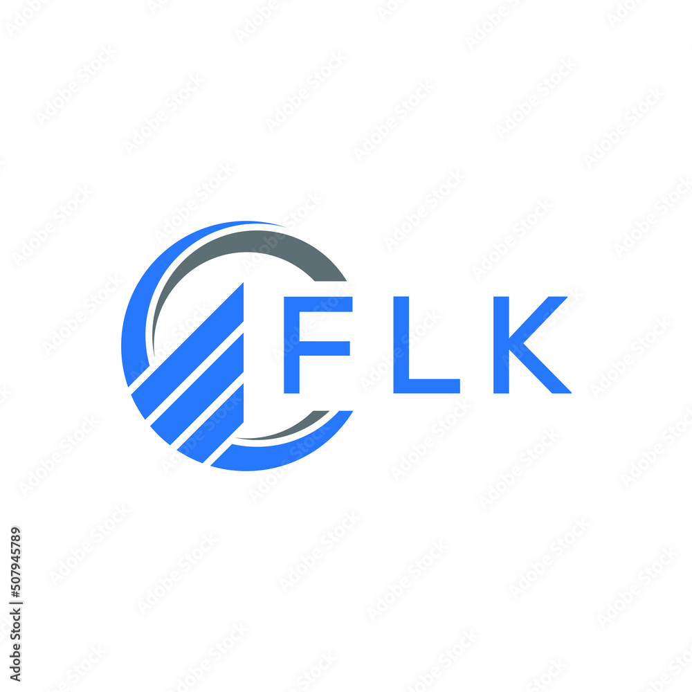FLK technology letter logo design on white  background. FLK creative initials technology letter logo concept. FLK technology letter design.

