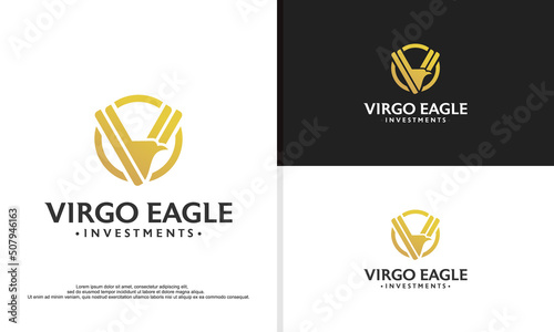 great eagle sail wing icon simple elements logo