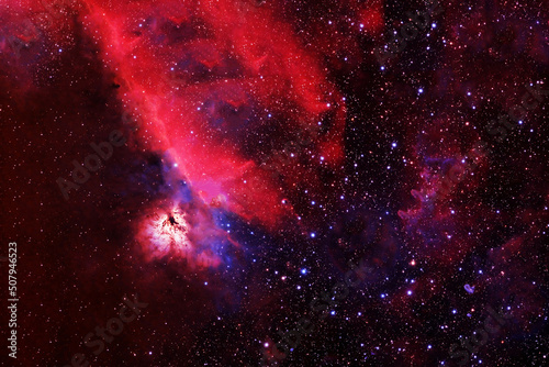 Red bright galaxy. Elements of this image furnished by NASA