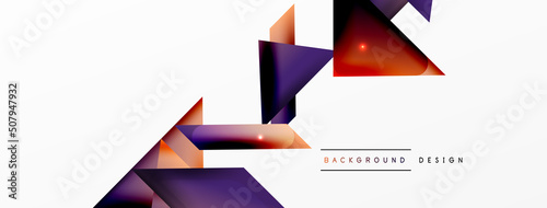 Fototapeta Naklejka Na Ścianę i Meble -  Abstract background. Simple color geometric shapes composition with 3d effect, lights and shadows. Vector Illustration For Wallpaper, Banner, Background, Card, Book Illustration, landing page