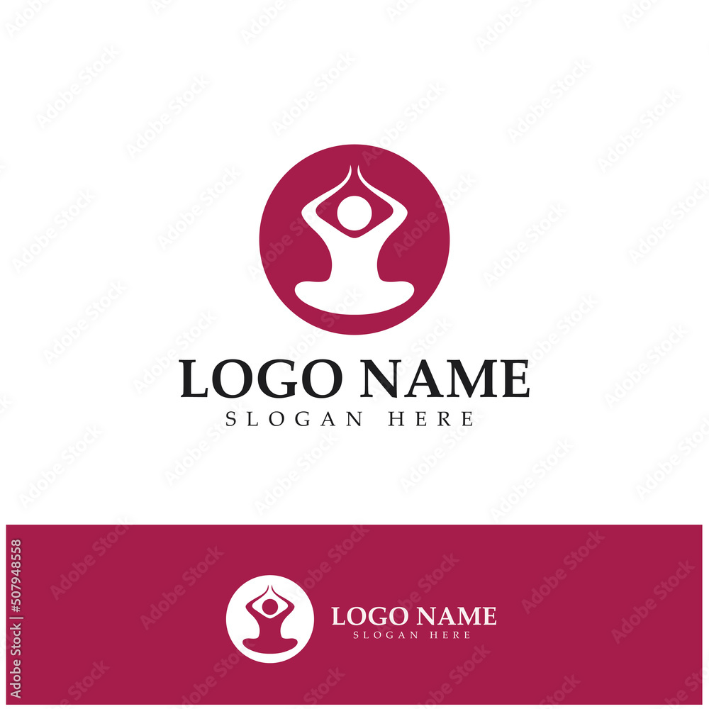 logo design of people doing yoga symbol icon illustration vector logo design of people doing yoga symbol icon illustration vector