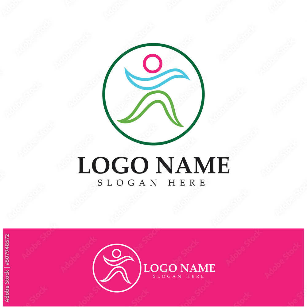 logo design of people doing yoga symbol icon illustration vector logo design of people doing yoga symbol icon illustration vector