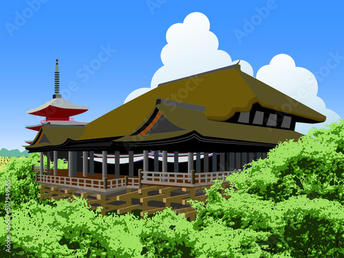 夏の京都　清水寺
