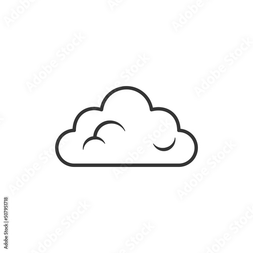 Cloud vector icon with line style