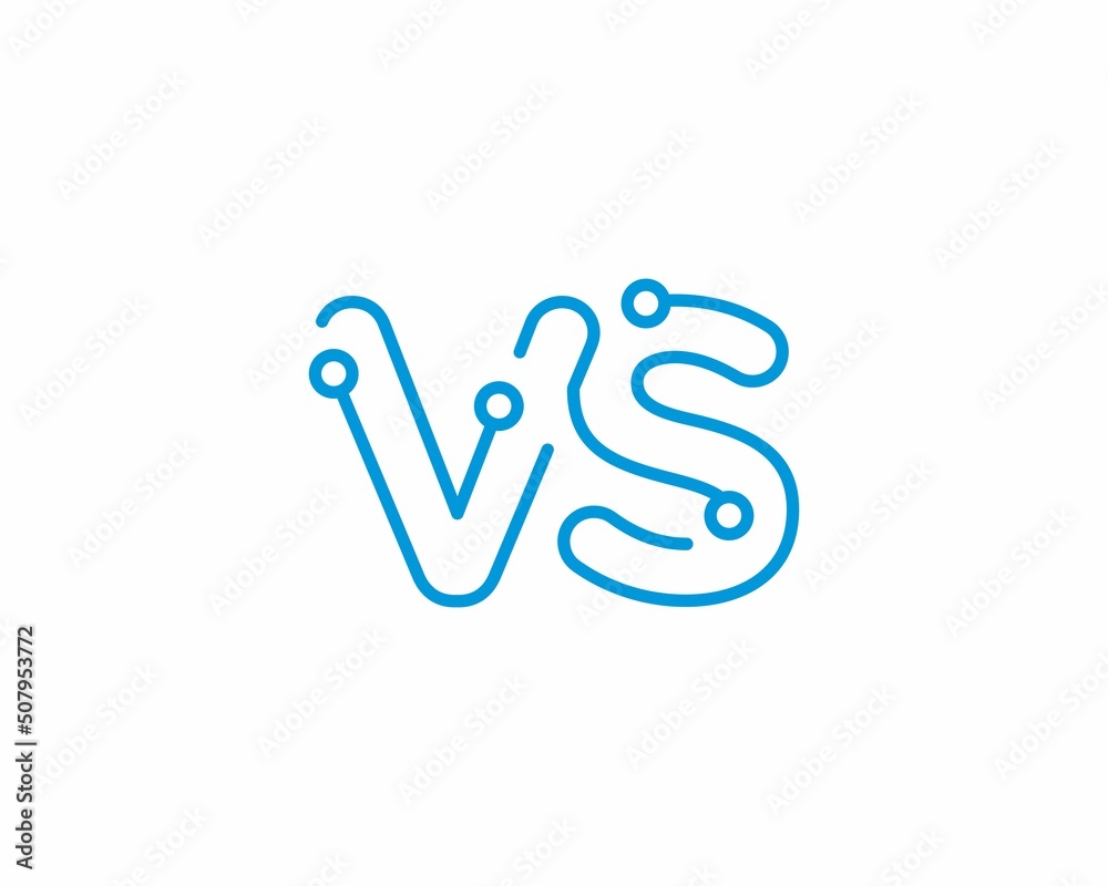 Abstract Letters VS Logo Design Template 001 Abstract Letters VS Logo Design Template 001